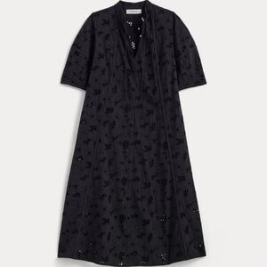 Everlane Women's Eyelet Midi Dress in Black, Size Small, Cotton